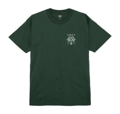 T-Shirt Obey Men Birds Of Justice Forest Green