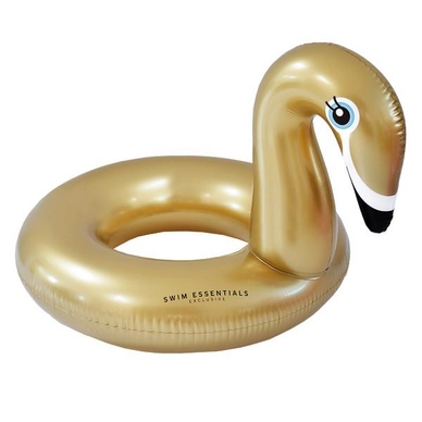 Opblaaszwaan Swim Essentials Goud Zwemring Groot 105 cm
