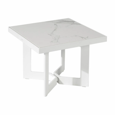 Bijzettafel Borek Arta Alu Wit / Aura 50 x 50 x 40 cm