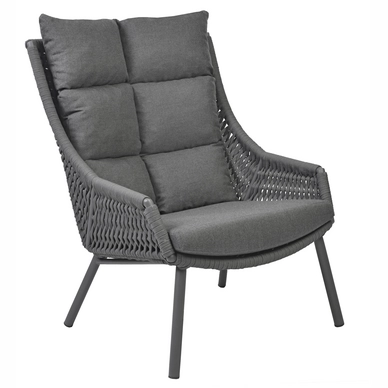 Lage Fauteuil Borek Aveiro Donkergrijs / Sooty