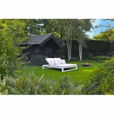 Dubbel Ligbed Borek Vitoria Alu Wit / Quadro