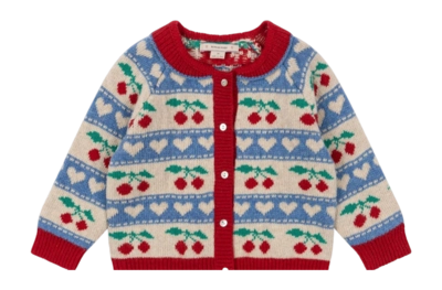 Vest Konges Sløjd Belou Knit Cardigan Cherry Stripe