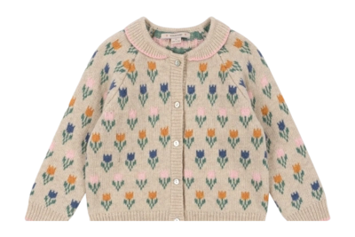 Strickjacke Konges Sløjd Belou Knit Cardigan Kinder Tulipe