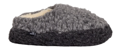 Pantoffel Rue de Wool Unisex The Nordic Low Iron Grey Charcoal Black