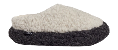 Pantoffel Rue de Wool Unisex The Nordic Low Foggy Grey Charcoal Black
