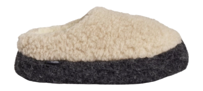 Pantoffel Rue de Wool Unisex The Nordic Low Desert Brown Charcoal Black