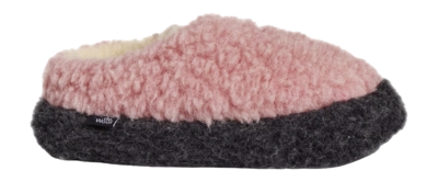 Pantoffel Rue de Wool Women The Nordic Low Flamingo Pink Charcoal Black