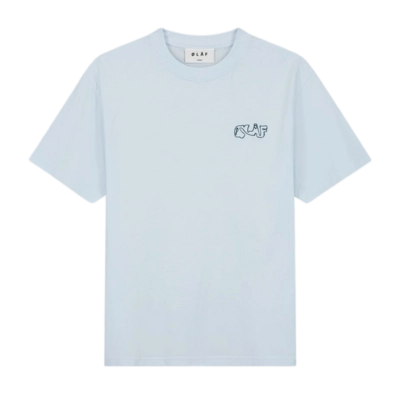 T-shirt Olaf Hussein Homme Script Tee Light Blue