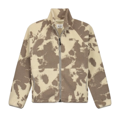 Jacke Olaf Hussein Pixel Fleece Herren Bark Brown