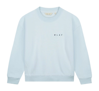 Pull Crewneck Olaf Hussein Women Nostalgia Face Light Blue