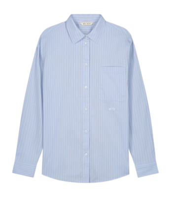 Shirt Olaf Hussein Women Striped Oversized Blue