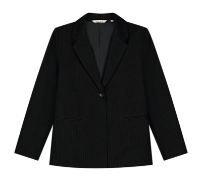 Blazer Olaf Hussein Women Pinstripe Black White