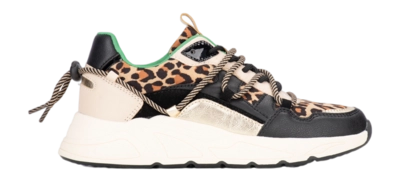 Sneaker POSH by Poelman Women Cari Black With Animal Print