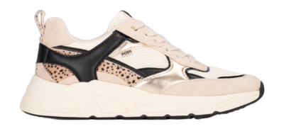 Sneaker POSH by Poelman Women Caro Beige With Combination