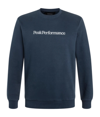 Jumper Peak Performance Men Big Logo Crew Blue Shadow