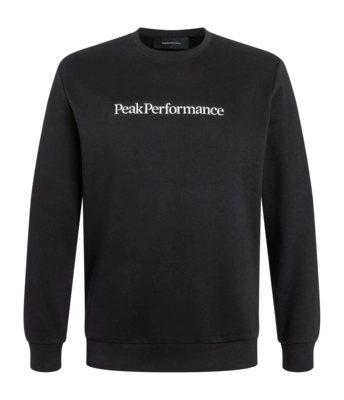 Jumper Peak Performance Men Big Logo Crew Black