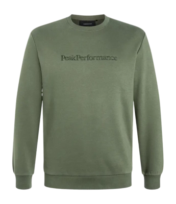 Trui Peak Performance Men Big Logo Crew Olive Extreme