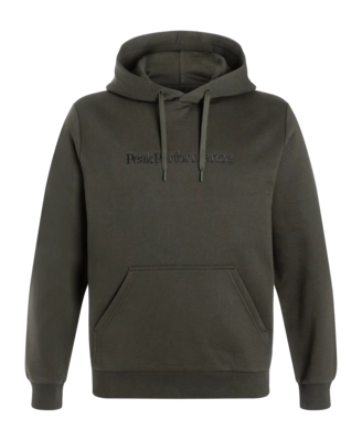Hoodie Peak Performance Men Big Logo Hood Olive Extreme '24