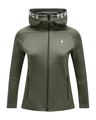 Jacket Peak Performance Women Rider Zip Hood Pine Needle Pine Needle