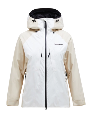 Ski Jacket Peak Performance Women Insulated 2L Ski Jacket Sand Fog Offwhite
