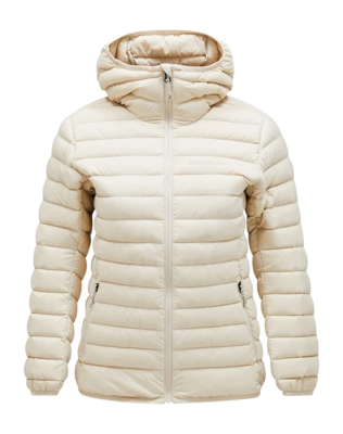 Jacket Peak Performance Women Down Liner Hood Jacket Sand Fog