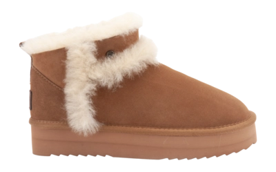 Boots Warmbat Women Durack Suede Double Faced Plateau Wool Cognac