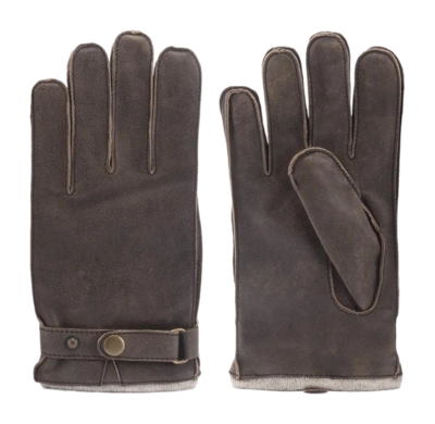 Handschoen Warmbat Men Cracked Leather Brown