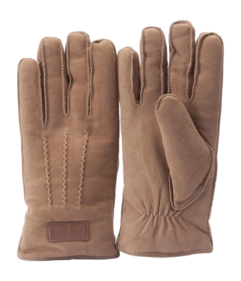Handschoen Warmbat Men Goat Suede Cognac