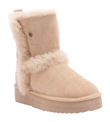 Boots Warmbat Women Kangaroo Suede Double Faced Plateau Wool Blush