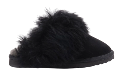 Pantoffel Warmbat Women Wagga Suede Black Black