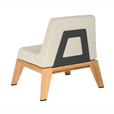 2022 Borek teak Hybrid dining chair on wheels backside 5693