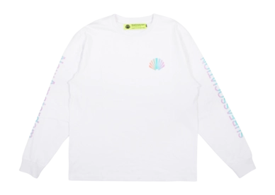 Longsleeve New Amsterdam Surf Association Men Logo Rainbow White