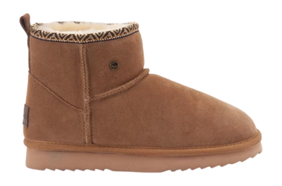 Boots Warmbat Women Wallaby Suede Tape Cognac