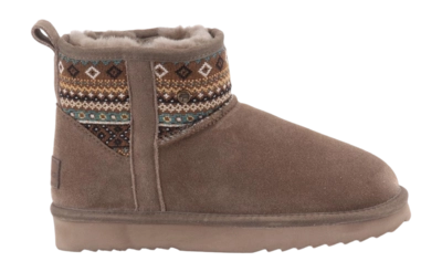Boots Warmbat Women Wallaby Suede Woven Print Mud