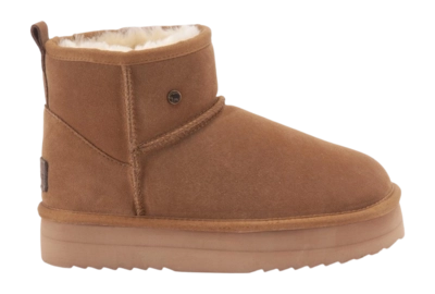 Boots Warmbat Women Wallaby Suede Plateau Cognac