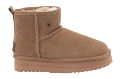 Boots Warmbat Women Wallaby Suede Plateau Camel