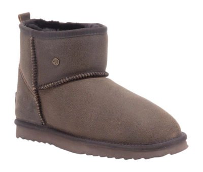 Boots Warmbat Men Wallaby Cracked Leather Brown