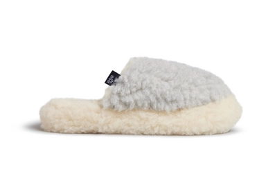 Pantoffel Rue de Wool Unisex The Nordic Mule Foggy Grey Natural