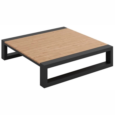 Lage Tafel Borek Ribbon Alu Antraciet Teak