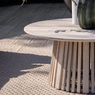 2023 M&L aged teak Lasse coffee table detail