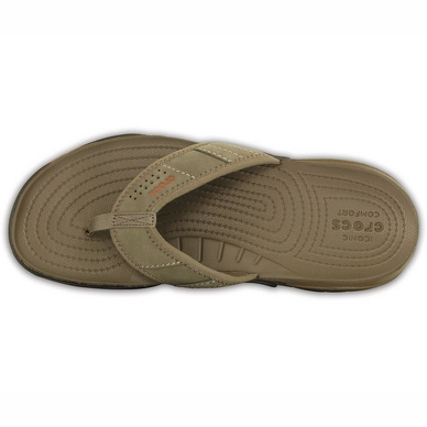 Slipper Crocs Swiftwater Flip Walnut Heren