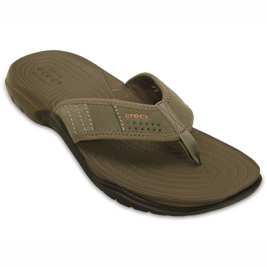 Slipper Crocs Swiftwater Flip Walnut Heren