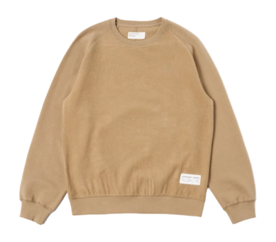 Sweatshirt Universal Works Brush Back Sweat Herren Sand