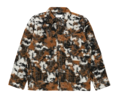 Jacket Universal Works Men Field Ylang Flower Fleece Brown