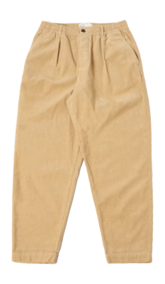 Pants Universal Works Men Pleated Track Cord Fawn