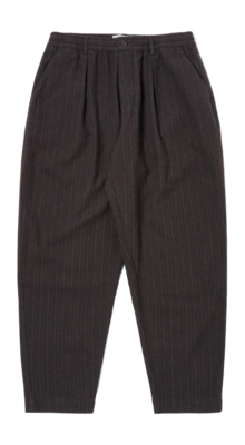 Pants Universal Works Men Pleated Track Italian Pinstripe Brown