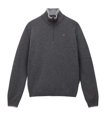 Jumper Napapijri Men Dain Half Zip 5 Dark Grey Melange