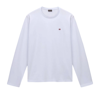 T-Shirt Napapijri Men Salis LS 1 Bright White 002