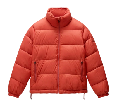 Puffer Jacket Napapijri Women A-Box Logo Red Sauce