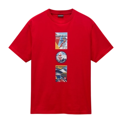T-Shirt Napapijri Men S-Portalet SS Red Goji